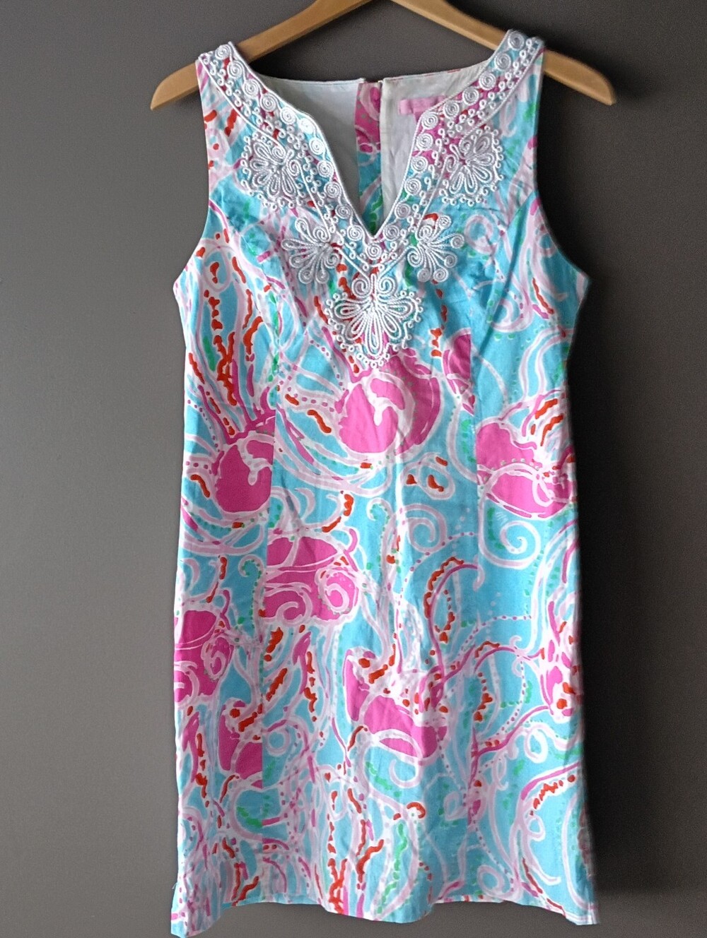 Lilly Pulitzer Gabby Jellies Be Jammin' Floral Embroider Preppy Nantucket Dress - Picture 2 of 9